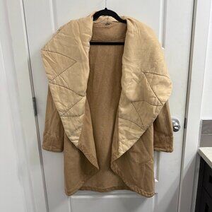 YFB Young Fabulous & Broke Lanie Jacket Quilted Oversized Collar Open Front M/L